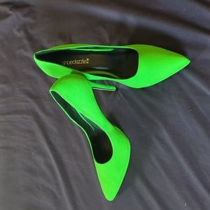 Bright Green Heals by Shoe Dazzle, US 8.5